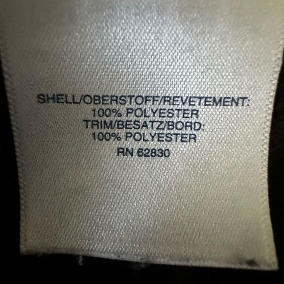 Lands' End Cosy Black Fleece Pullover with Front Pouch Pocket and Snap V-Neck - Picture 7 of 9